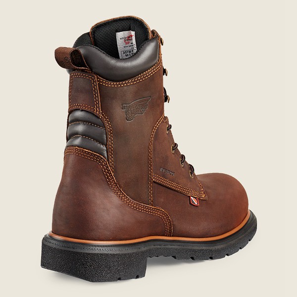 Red Wing Mens Safety Boots - Dynaforce® - 8-inch Waterproof Toe - Brown - YRU846395